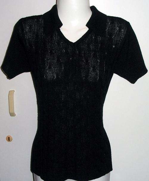 Black Knitted Top - Size Small