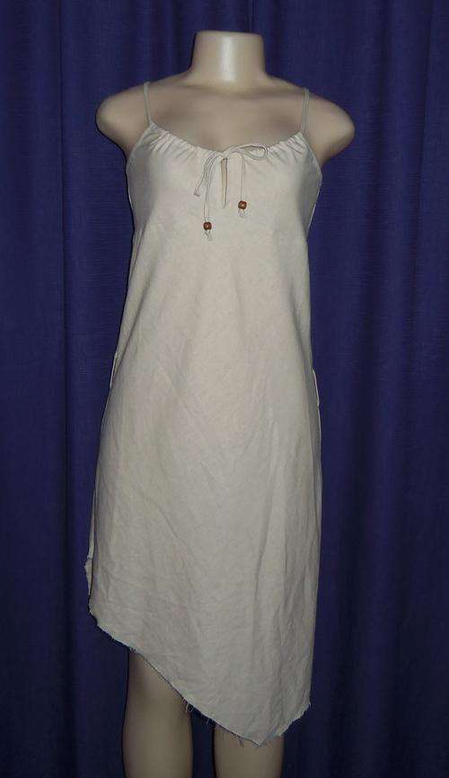 Beige Linen Summer Dress - Size Small  ** BRAND NEW **