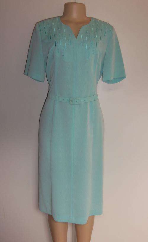 Stunning Turquoise Vintage Dress by RETUS - Size 14   ** AMAZING CONDITION / LIKE NEW **