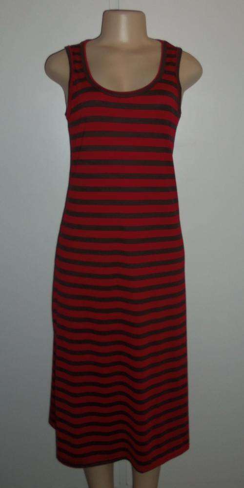 Red and Brown Striped Dress - Size XXL ** BRAND NEW **