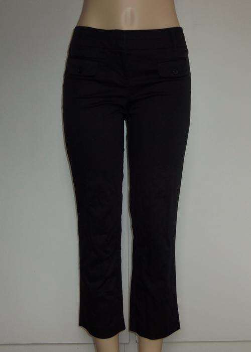 Black Slim Leg Cropped Pants by STUDIO W. (WOOLWORTHS) - Size 10 (Hip 95cm)