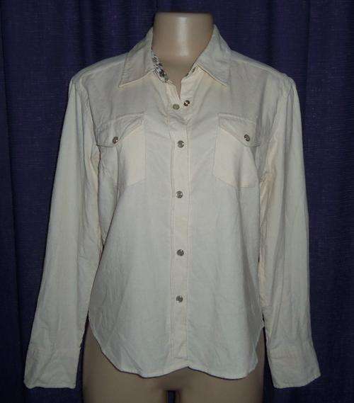 Cream Light Corduroy Long Sleeved Shirt by INSYNC - Size Large  ** BRAND NEW **