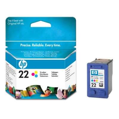 HP No 22 Tri-Colour Ink Cartridge New Original