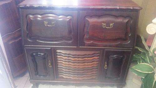 OLD IMBUIA RECORD PLAYER CABINET