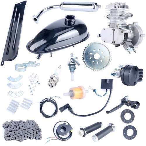 Bicycle Engine Kit 80cc 2-Stroke NEW - Black / Silver