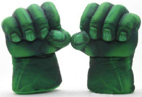 Incredible Hulk Smash Hands; Plush Punching Boxing Type Fist Gloves