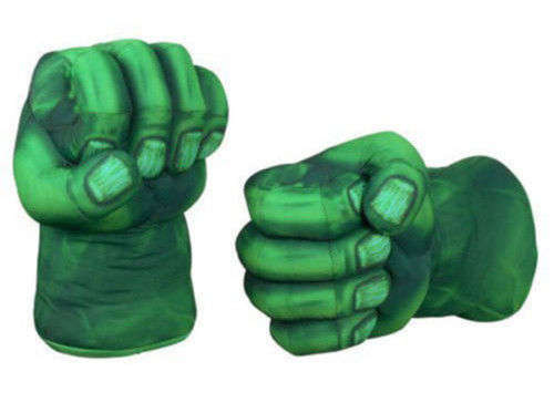 Incredible Hulk Smash Hands; Plush Punching Boxing Type Fist Gloves