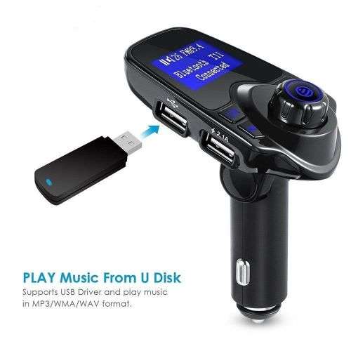 Bluetooth Car Kit MP3 Player, FM Transmitter, Wireless Radio Adapter, USB Charger