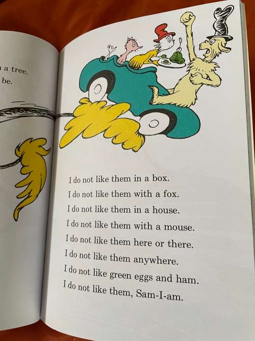 Dr Suess Green eggs and ham book