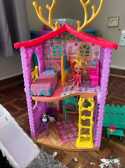 Enchantimals playsets including dolls and accessories as shown