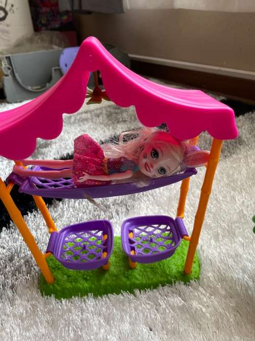 Enchantimals playsets including dolls and accessories as shown