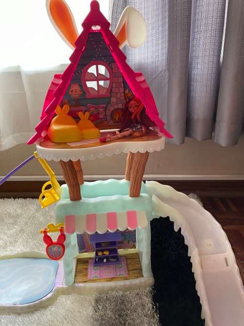 Enchantimals playsets including dolls and accessories as shown