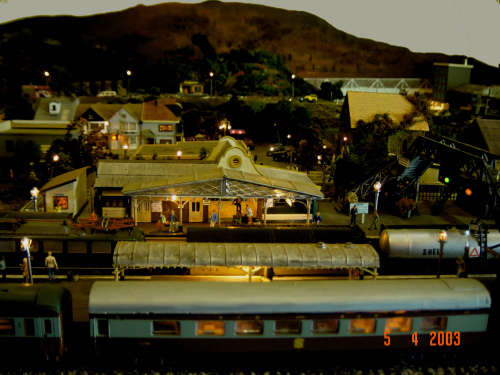 Model train town