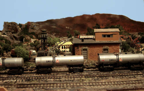 Model train town