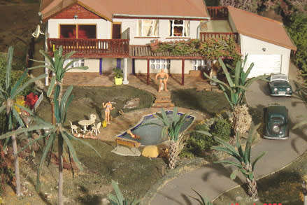Model train town