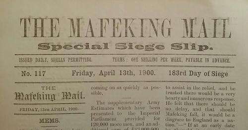 Boer War: ORIGINAL Mafikeng Mail Siege Slip #117