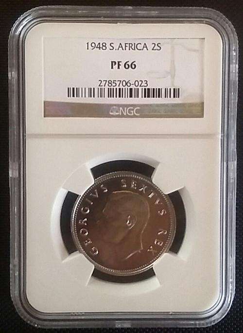 ** Beautiful Proof 1948 2 Shilling ** NGC PF66