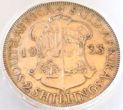 Extremely rare 1933 2 Shilling XF45!