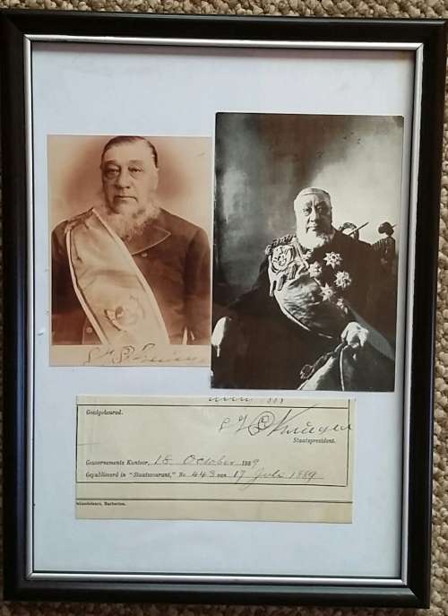 Boer War: Rare Original Paul Kruger Signature