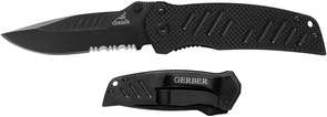 GERBER SWAGGER DROP POINT SERRATED BLADE
