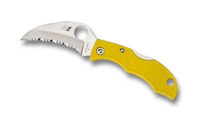 SPYDERCO LADYBUG SALT HAWKBILL YELLOW