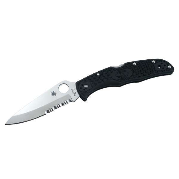 SPYDERCO ENDURA 4 COMBO BLADE BLACK FRN