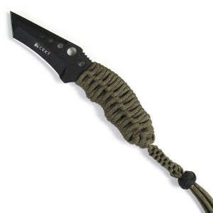 CRKT - CRAWFORD NECK BLACK KNIFE. DESIGNED BY PAT & WES CRAWFORD