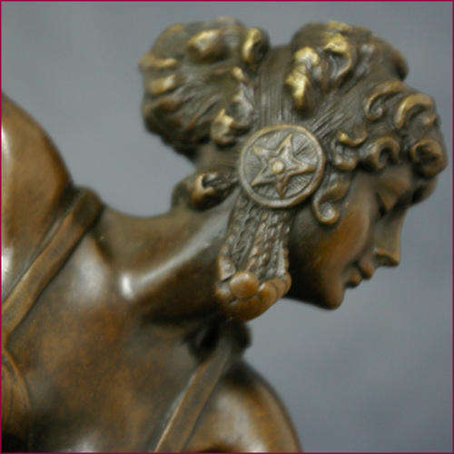 BEUTIFUL ART NOUVEAU 1900 BRONZE SCULPTURE Signed CL.J.R.Colinet.