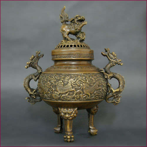 SPECTACULAR 19th Century CHINESE INCENSE BURNER