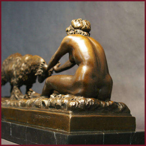 TENDERNESS ART NOUVEAU 1900 BRONZE SCULPTURE