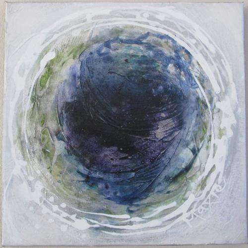 ABSTRACT DECOR "SPLASH"  " B"  by MAXIE LESSING - ACRYLIC ON CANVAS STRETCH - READY TO HANG