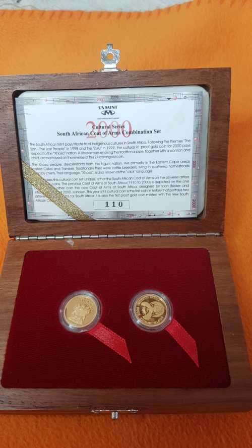 1/10 oz double set 2000 old and new COA