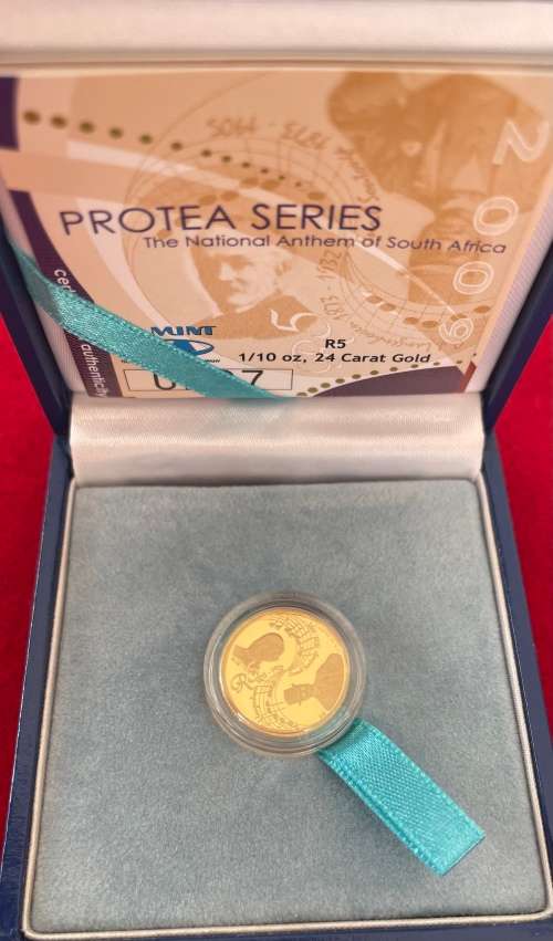 SA Munt Protea Series 1/10 oz - 2009 Anthem