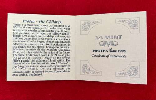 SA Munt Protea Series 1/10 oz - 1998 `The Children`