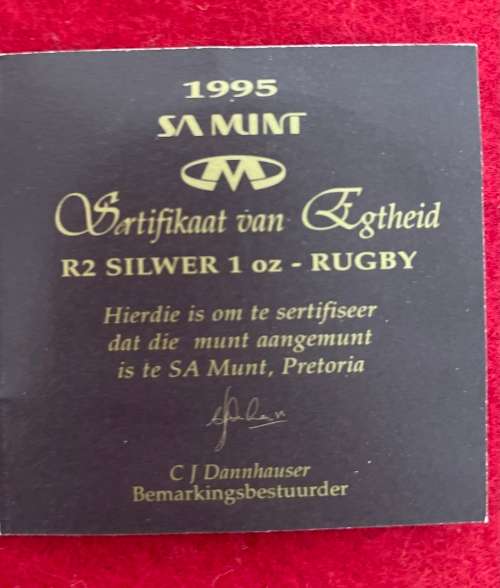 R2 Silver Proof `Rugby` 1oz