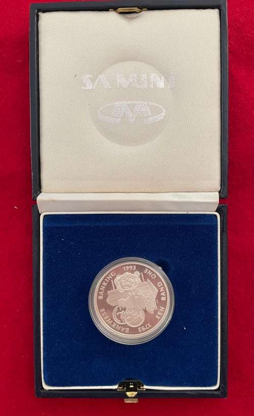 R1 Silver Proof `Banking` Protea