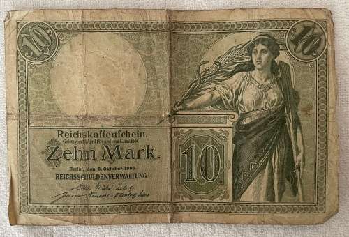 German Bank Notes Pre WW1