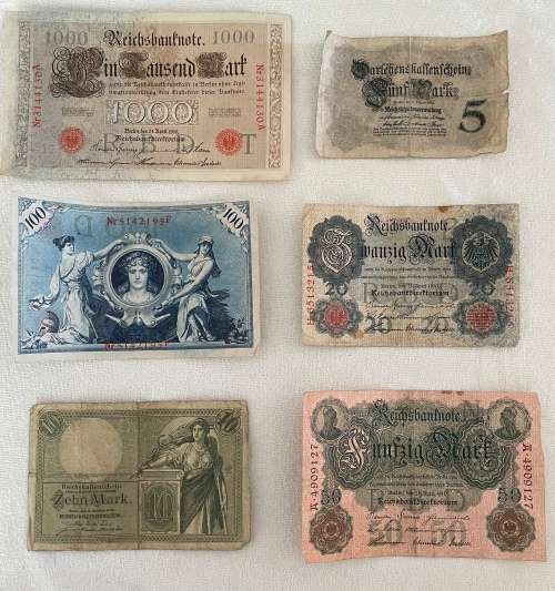 German Bank Notes Pre WW1