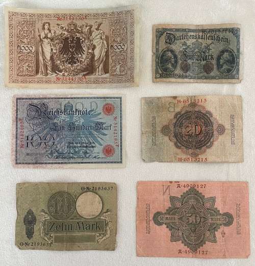 German Bank Notes Pre WW1