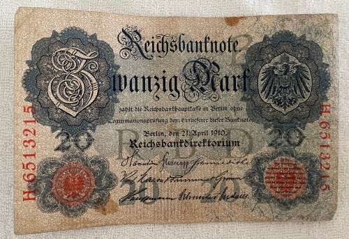 German Bank Notes Pre WW1