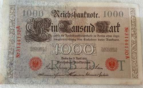 German Bank Notes Pre WW1
