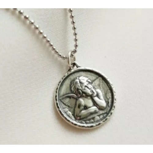 Sterling Silver Guardian Angel Necklace