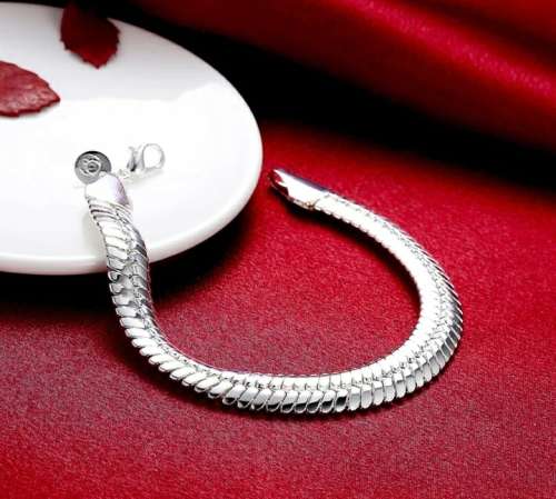 925 Silver 10mm Snake Chain Bracelet