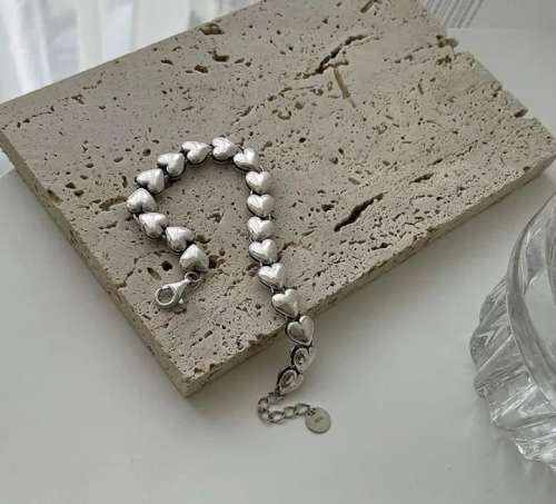925 Silver Little Hearts Bracelet