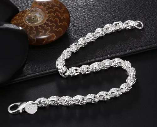 925 Silver Noble Bracelet with Encrusted Cubic Zirconia`s