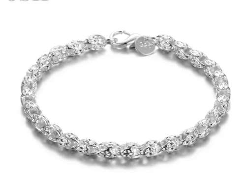 925 Silver Noble Bracelet with tiny Cubic Zirconia`s