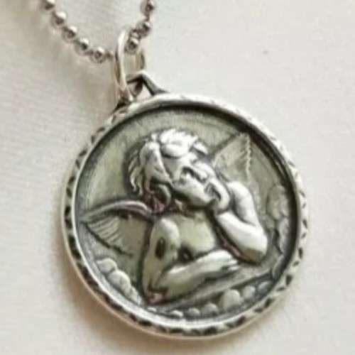 Sterling Silver Guardian Angel Necklace