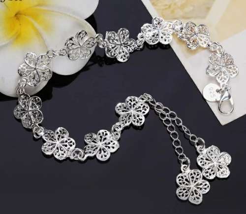 925 Silver Flower Bracelet