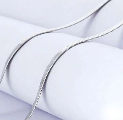 925 Silver Flat Snake Necklace
