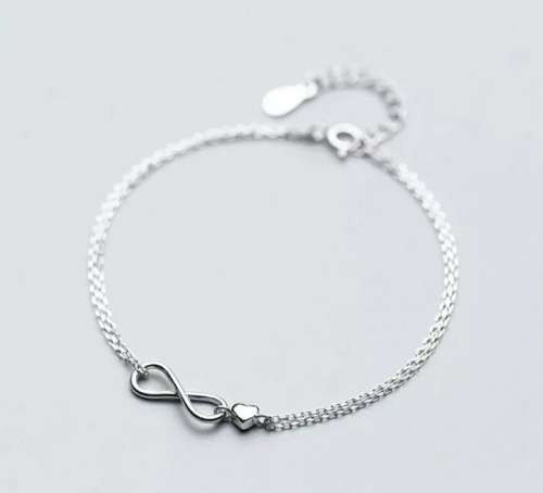 925 Silver Infinity Bracelet.